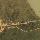 Detalhe do lado caribenho do canal no mapa de 1870. Fonte: Library of Congress.
