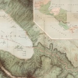 Detalhe de um mapa de 1858 contendo um "inset" ilustrando a localização do Canal na América Central. Fonte: Coleção de Mapas de David Rumsey