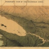 Mapa de 1870 contendo uma visão panorâmica do Canal da Nicaragua. Fonte: Library of Congress.